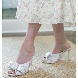 Antonio Melani x Born on Fifth Arden Floral Bow Dress Sandals Blue Pink Size 10M